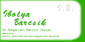 ibolya barcsik business card